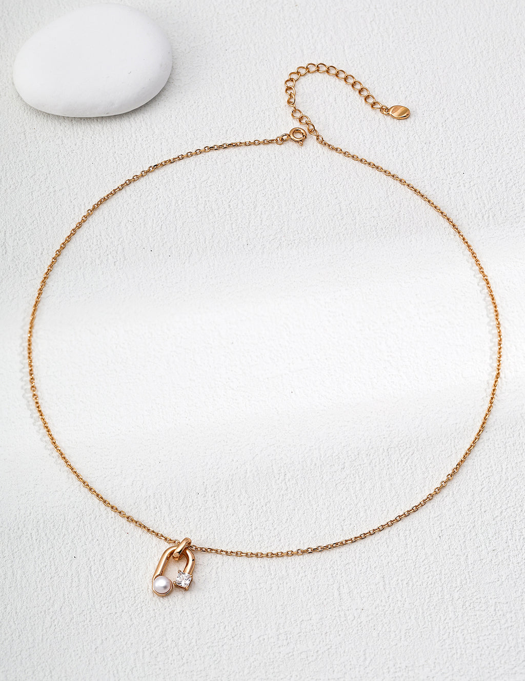 18K Gold Pearl Pendant Necklace