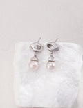 925 Silver Geometric Pearl Earrings