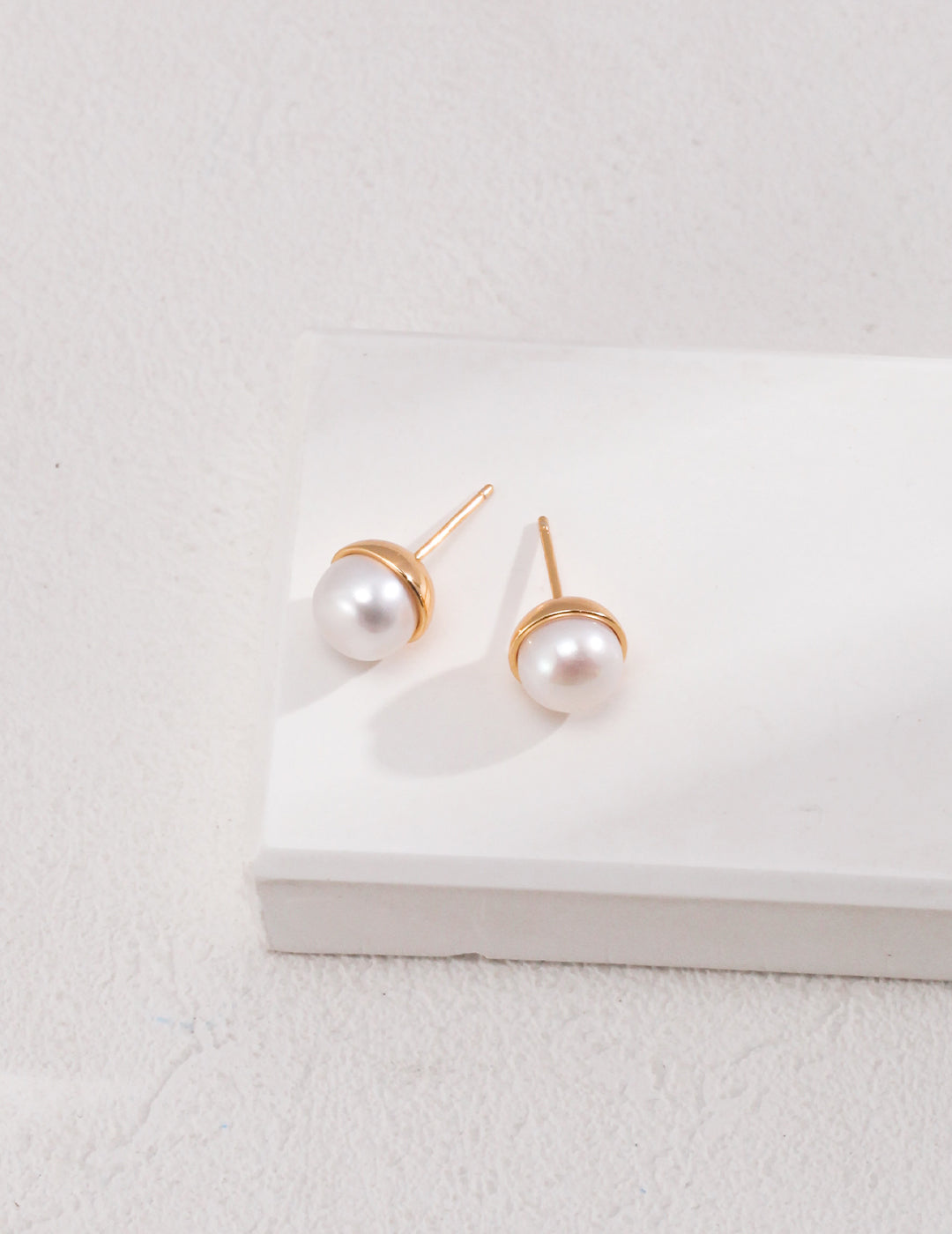 18K gold Heart Pearl Earrings  (2-way)