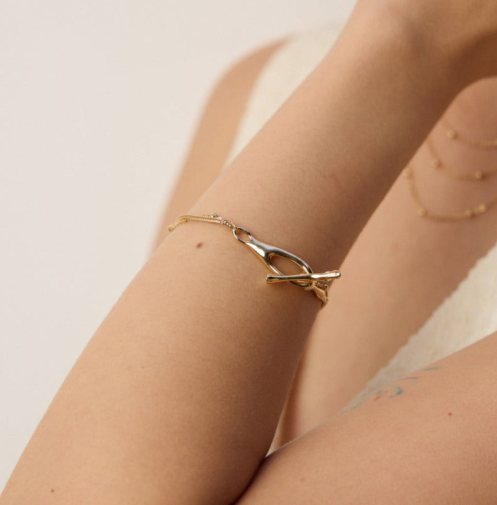 18K Gold Layered Chain Bracelet